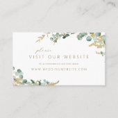 素朴ユーカリグリー結婚ズのウェブサイト プレイスカード (正面)