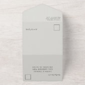 素朴ユーカリプトゥスセージ緑パタ結婚ーン オールインワン招待状 (外側)