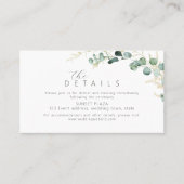 素朴ユーカリー・グリーンリー・ボホ結婚ー詳細 プレイスカード (正面)