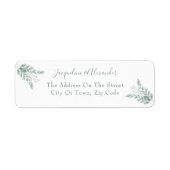 素朴ユーカリ書結婚道ラベル ラベル (正面)