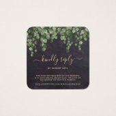 素朴ユーカリ植物学結婚QRコードRSVP (正面)