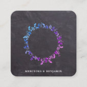 素朴ユーカリ植物学QRコー結婚ド スクエア名刺 (正面)