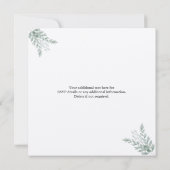 素朴ユーカリ環境にやさしクラフト紙結婚ズ (裏面)