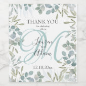 素朴ユーカリ結婚グリネリーのワイン ワインラベル (シングルラベル)