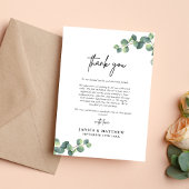 素朴ユーカリ結婚グリネリー サンキューカード
