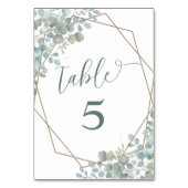 素朴ユーカリ結婚グリネリー テーブルナンバー (正面)