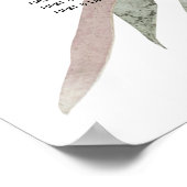 素朴ユーカリ結婚リーフ座席表 ポスター (角)