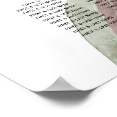 素朴ユーカリ結婚リーフ座席表 ポスター (角)