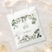 素朴ユーカリ葉ヴィンテージグリーナリー結婚ズ フェイバーバッグ (クリップ留めされた状態)