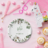 素朴ユーカリ葉ヴィンテージグリーナリー結婚ズ ペーパープレート (パーティー)