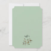 素朴ユーカリ葉ヴィンテージグリーナリー結婚ズ 招待状 (裏面)