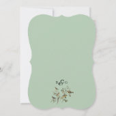 素朴ユーカリ葉ヴィンテージグリーナリー結婚ズ 招待状 (裏面)