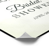 素朴ユーカリ葉予算ブライダルシャワーシング ポスター (角)