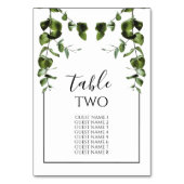 素朴ユーカリ葉結婚スのゲスト名 テーブルナンバー (裏面)