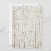 素朴ユーカリ葉自然ブライダルシャワー 招待状 (裏面)