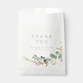 素朴ユーカリ金ゴールドグリーンリー結婚ボホ フェイバーバッグ (正面)