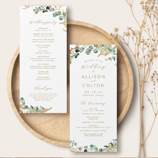 素朴ユーカリ金ゴールドグリーンリー結婚ボホ プログラム