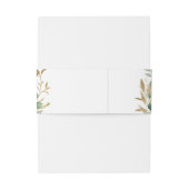 素朴ユーカリ金ゴールドグリーンリー結婚ボホ 招待状ベリーバンド (裏面例)