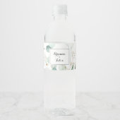 素朴ユーカリ金ゴールドフローラ書結婚の ペットボトルラベル (正面)