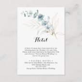 素朴ユーカリ金ゴールドフローラ書道ホテル エンクロージャーカード (正面)