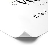 素朴ユーカリ金ゴールドフローラ結婚の歓迎サイン ポスター (角)