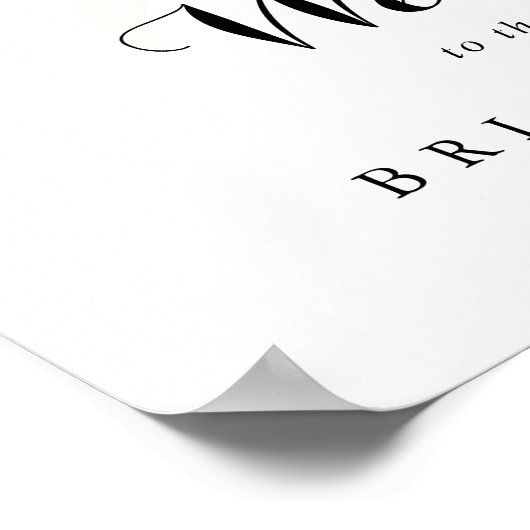 素朴ユーカリ金ゴールドフローラ結婚の歓迎サイン ポスター (角)