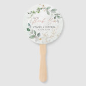 素朴ユーカリ金ゴールド書結婚書 ハンドファン (正面)