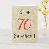 素朴ユーモア 誕生日名言 70歳の誕生日 カード (黄色い花)