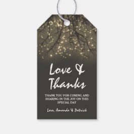 素朴ライトツリー結婚ブランチ ギフトタグ