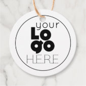 素朴ラウンドモダンビジネスロゴKraftつるラベル フェイバータグ (正面)