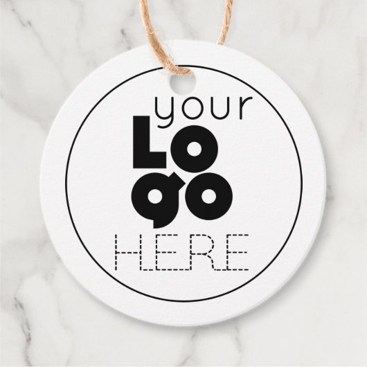 素朴ラウンドモダンビジネスロゴKraftつるラベル フェイバータグ (正面)