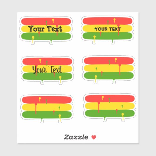 素朴ラスタストライプ シール (シート)