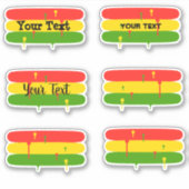 素朴ラスタストライプ シール (正面)