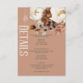 素朴ラストクリーム&ブラウン秋フローラ詳細 エンクロージャーカード (正面)