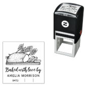 素朴ラヴ焼いた名前をカスタムする付きパン セルフインキングスタンプ (インサイチュ)