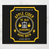 素朴リンゴパーソナライズされたサイダー スパークリングワインラベル (シングルラベル)