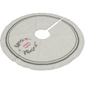 素朴リースストライプモノグラムのツリースカート ブラッシュドポリエステルツリースカート (アングル)