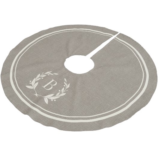 素朴リースストライプモノグラムのツリースカート ブラッシュドポリエステルツリースカート (アングル)