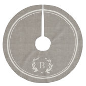 素朴リースストライプモノグラムのツリースカート ブラッシュドポリエステルツリースカート (正面)