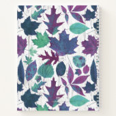 素朴リースティール(緑がかった色)パープルファミリーレシピブック ノートブック (裏面)