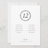 素朴リーステーブル番号と結婚のゲスト名 (裏面)