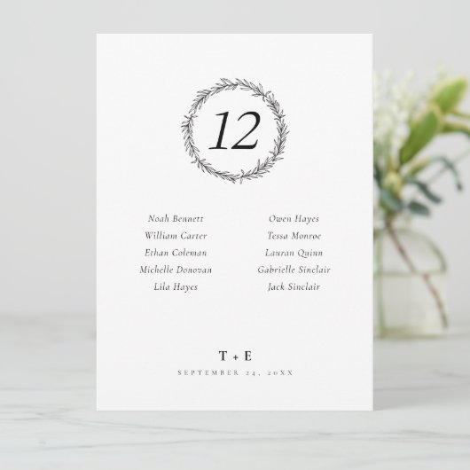 素朴リーステーブル番号と結婚のゲスト名 (スタンド正面)