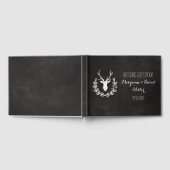 素朴リースディアチョーク結婚ボード ゲストブック (全面)