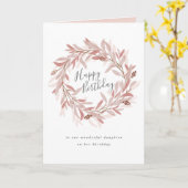 素朴リースハッピーバースデー カード (黄色い花)