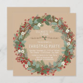 素朴リースパーティー 招待状 (正面/裏面)