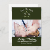 素朴リースフォレスト日付の写真はがきを保存 案内ポストカード (正面/裏面)