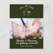 素朴リースフォレスト日付の写真はがきを保存 案内ポストカード (正面)