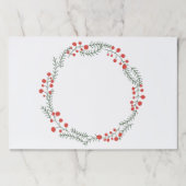 素朴リースフレ縁どーム紙ランチョンマット ペーパーパッド (正面)