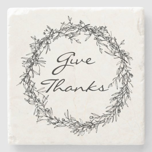 素朴リース与え感謝していストンコースター ストーンコースター (正面)