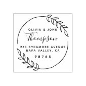 素朴リース対結婚した差出人住所 ラバースタンプ (インプリント)